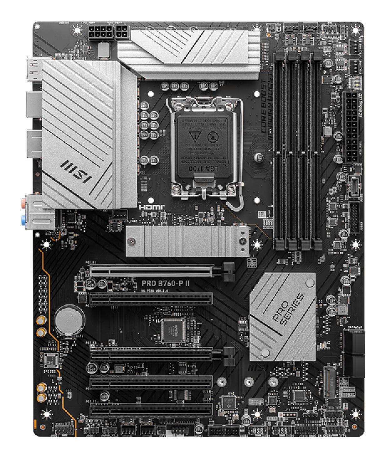 Pllakë Amë MSI PRO B760-P II / Intel B760 / LGA 1700 / ATX / DDR5 / PCIe 4.0 