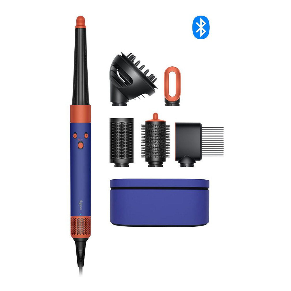 Stilues për flokë me ajër Dyson Airwrap i.d. Curly+Coily / Coanda / Bluetooth / 6-në-1 / 1300 W – Zezë/Blu/Portokalli