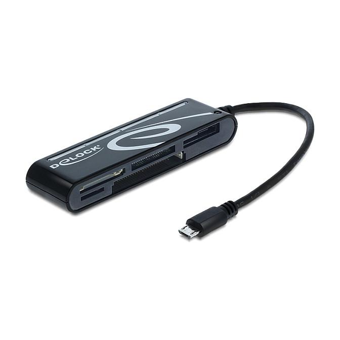 Lexues Kartelash DeLOCK 91732 / SD / SDHC / SDXC / microSD / microSDHC / microSDXC / CF / MS / MMC / xD / USB 2.0 Micro-B / OTG - Zezë