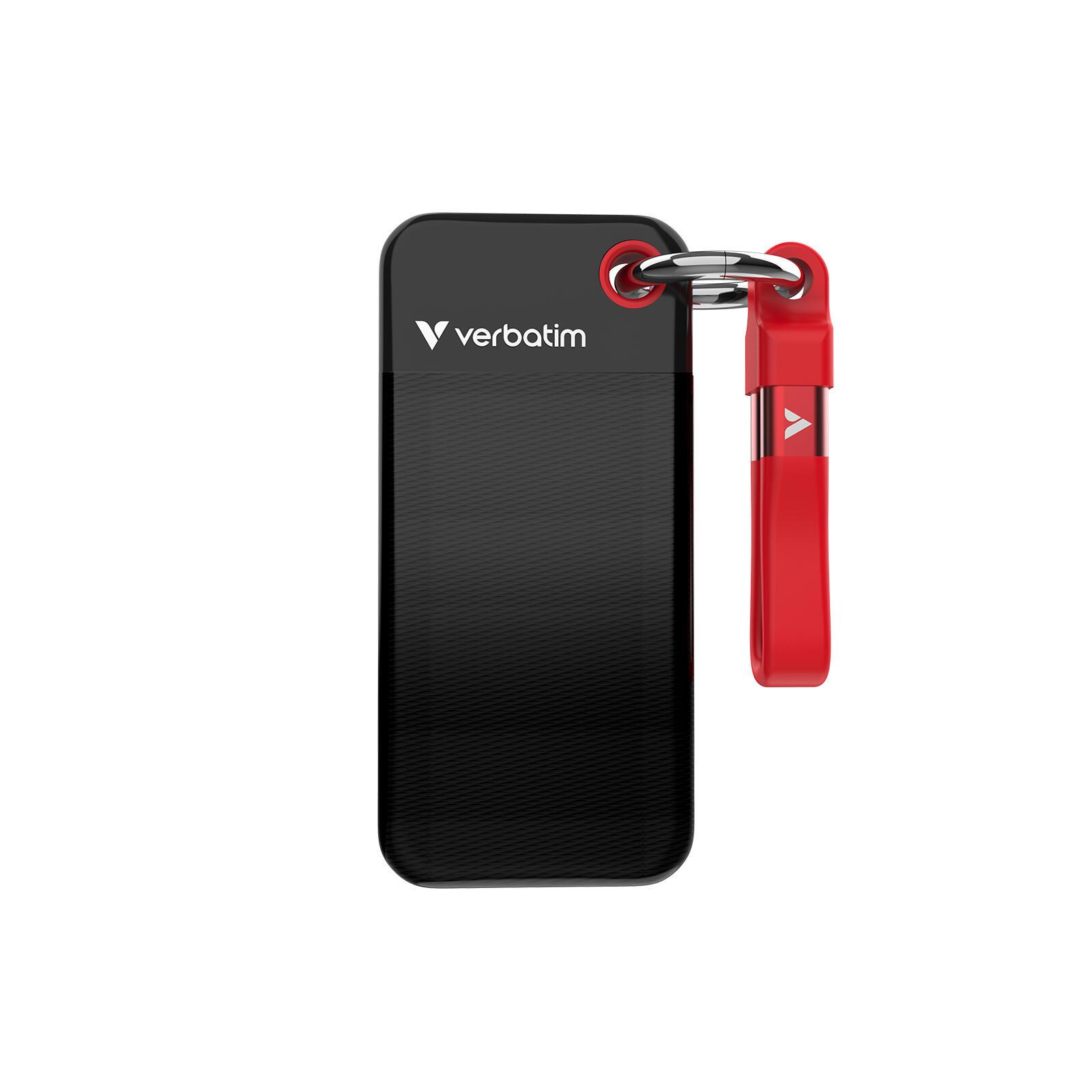 SSD e Jashtme Verbatim Pocket / 1TB / USB-C 3.2 Gen 2 - Zezë/Kuqe