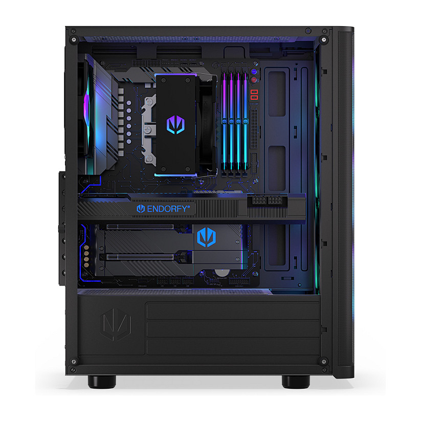 Kasë PC ENDORFY Ventum 200 ARGB / Midi Tower / ATX / 3x 120mm + 1x 120mm ARGB Fan / Tempered Glass - Zezë - 11