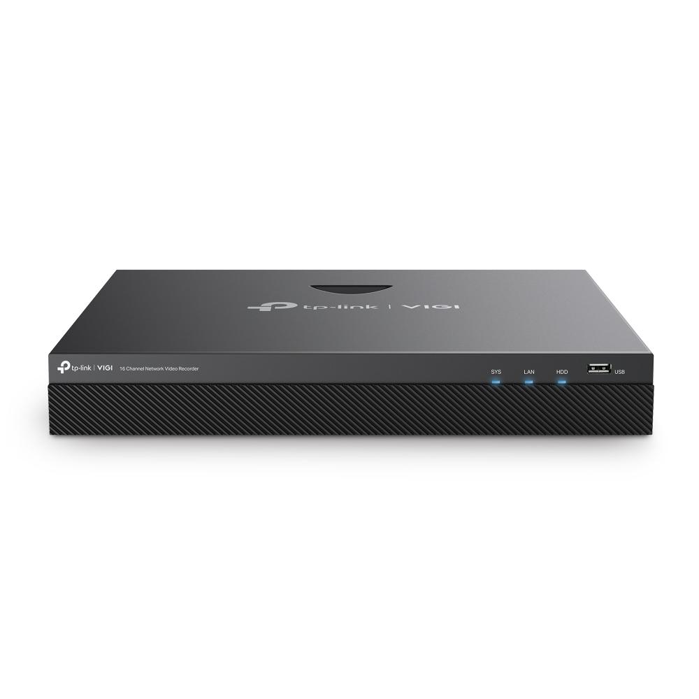 NVR TP-Link VIGI NVR2016H, 16 Kanale IP, Rezolucion 4K HDMI, 2x SATA, H.265+, HDMI dhe VGA, 6x Alarm In, 4x Alarm Out - Zezë