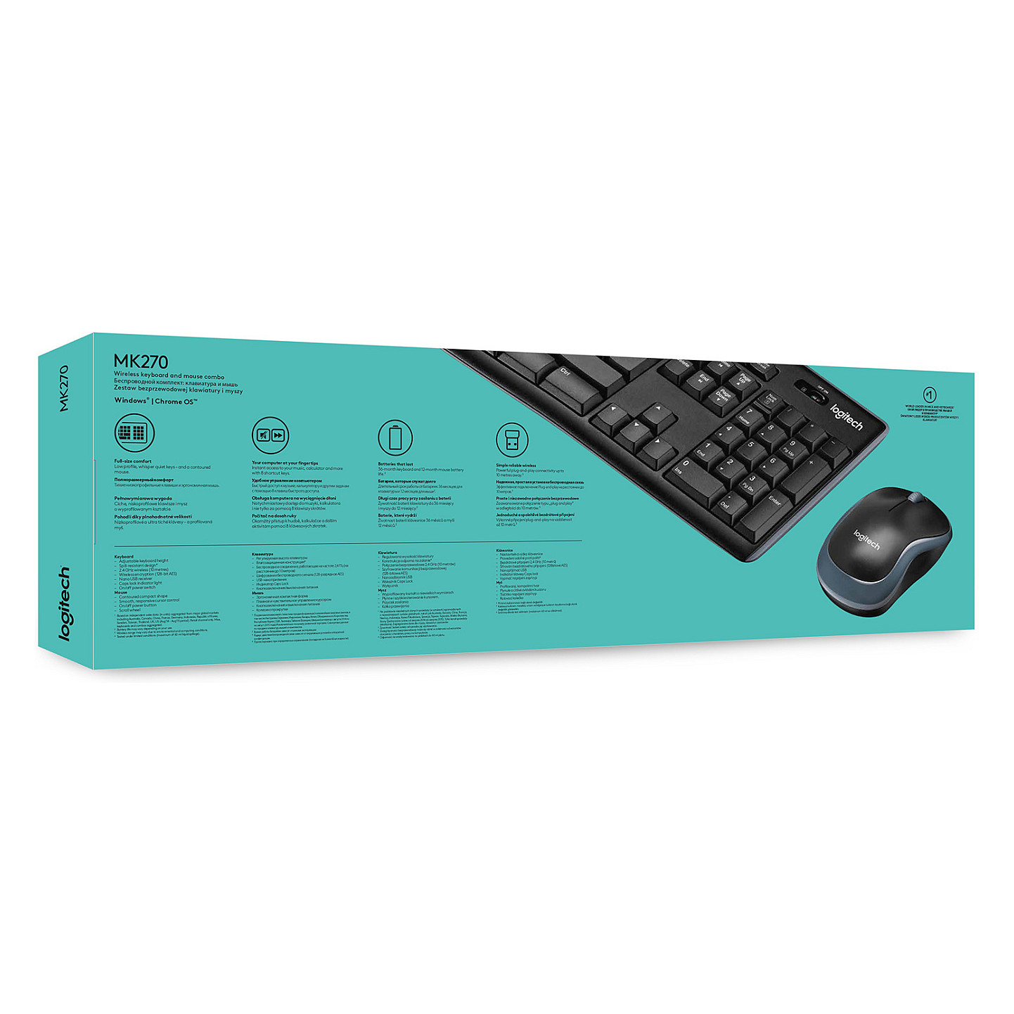 Combo (Tastierë & Maus) Logitech MK270 Wireless Combo / QWERTY - Zezë - 10