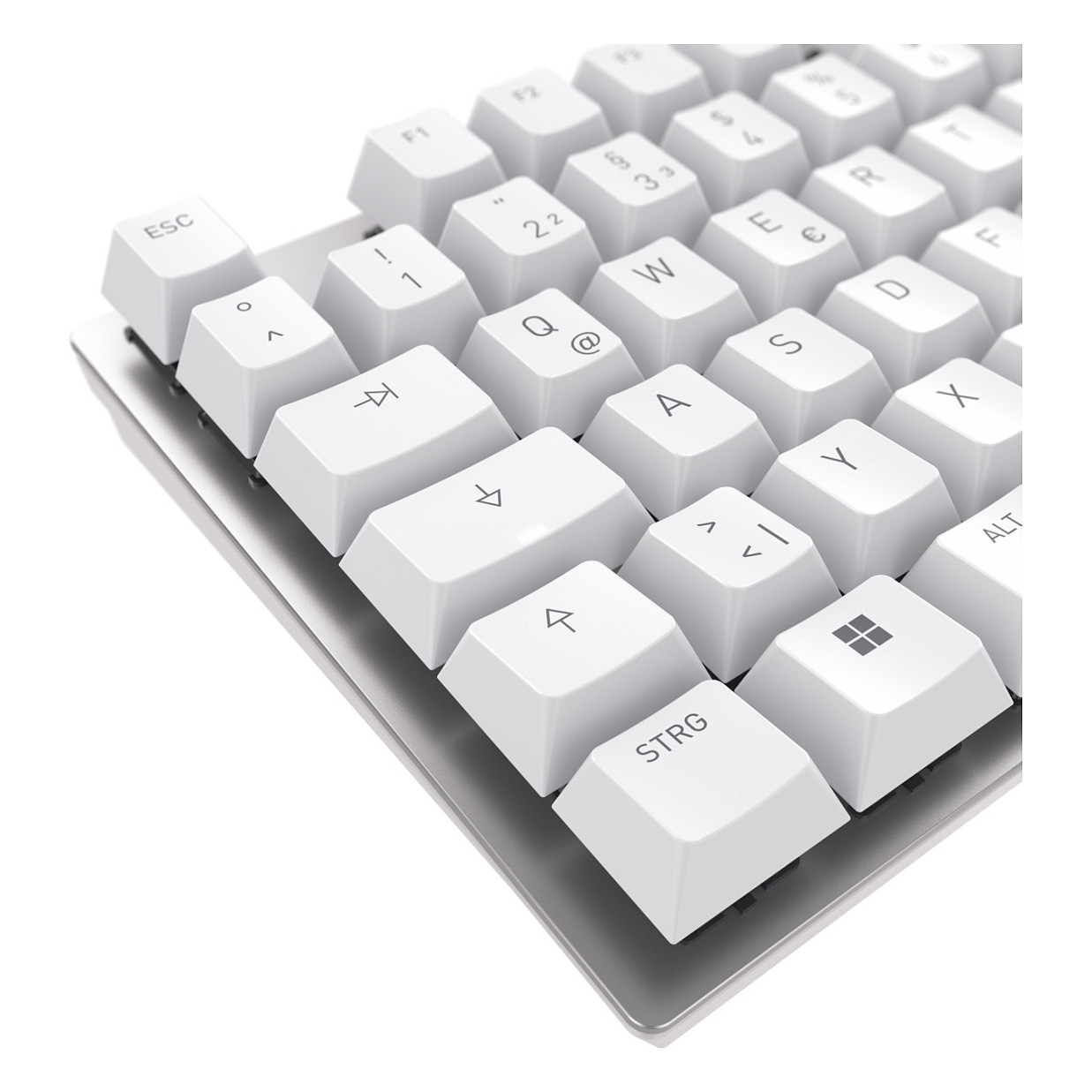 Tastierë Me kabllo Cherry KC 200 MX MX2A / QWERTZ  – Bardhë / Argjendi - 5
