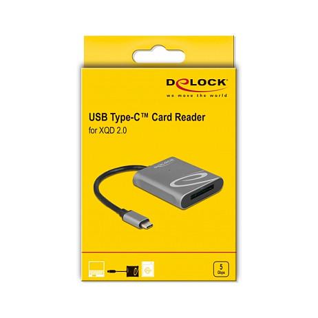 Lexues Kartelash DeLOCK 91741 , XQD 2.0 , USB-C Mashkull , USB 3.2 Gen 1 , 5Gbps , 13cm - Gri - 3
