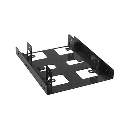 Aksesorë për Disqe Sharkoon 3.5" BayExtension / Kornizë Montimi / 2x 2.5" HDD/SSD / Për hapësirë 3.5" – Zezë