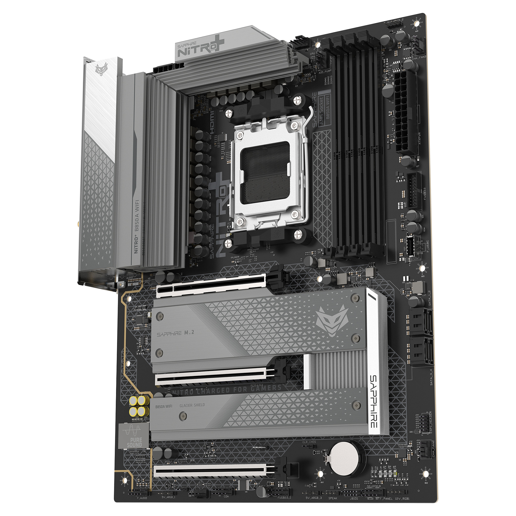 Pllakë Amë AMD AM5 SAPPHIRE NITRO+ B850A / DDR5 / ATX / HDMI+DP - 3