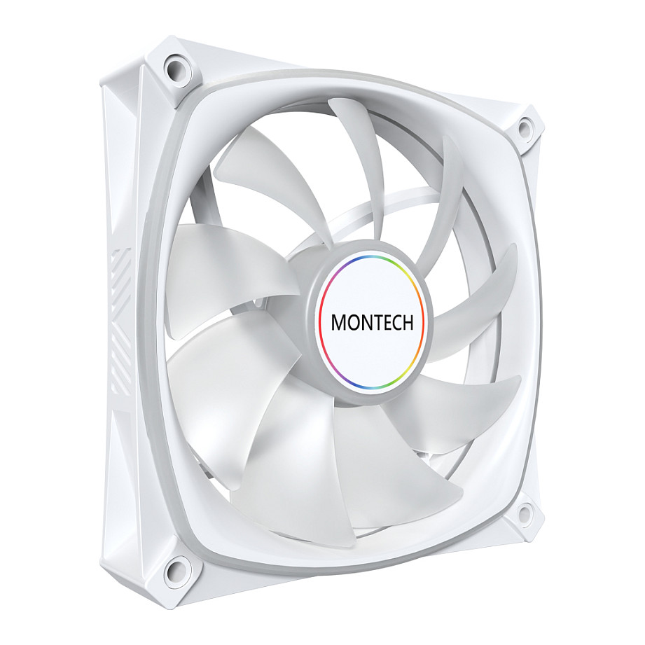 Ftohës për Kasë Montech AX120 PRO / 120mm / 600-1600 RPM / ARGB / PWM – Bardhë - 2