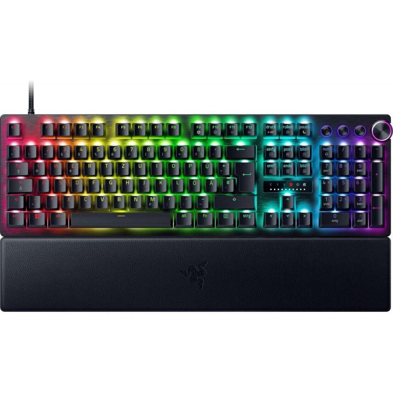 Tastierë Gaming Razer Huntsman V3 Pro / Wired / QWERTZ (DE) / Full-Size / Razer Analog Optical Gen-2 / RGB / USB-C / N-Key Rollover – Zezë
