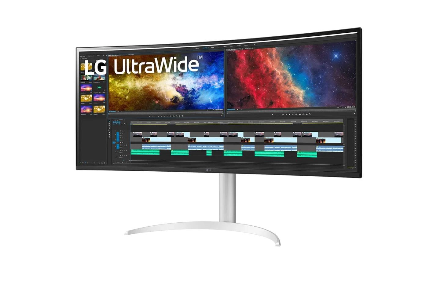 Monitor LG UltraWide 38BQ85C-W, 37.5", UWQHD+ IPS Curved, 75Hz, 5ms, 2x HDMI+DP+USB-C+USB - Bardhë/Argjend - 3