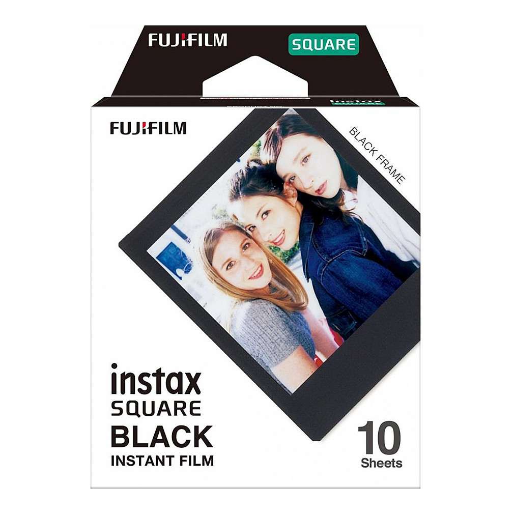 Film fotografik instant Fujifilm Instax Square / Black Frame / ISO 800 / 10 Fletë - Zezë - 2
