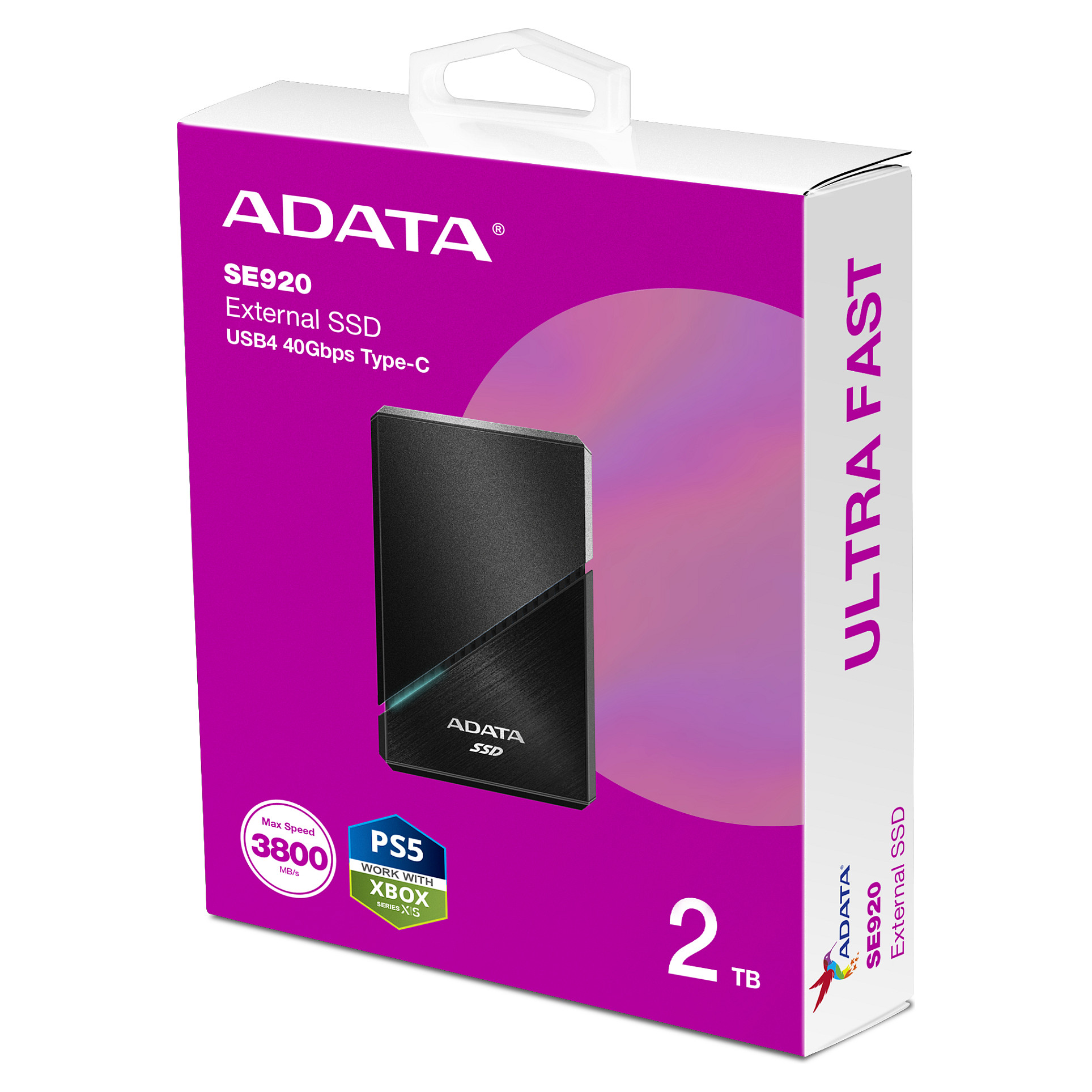 SSD e Jashtme 2TB ADATA Portable SE920 USB 3.2 e zezë - 9