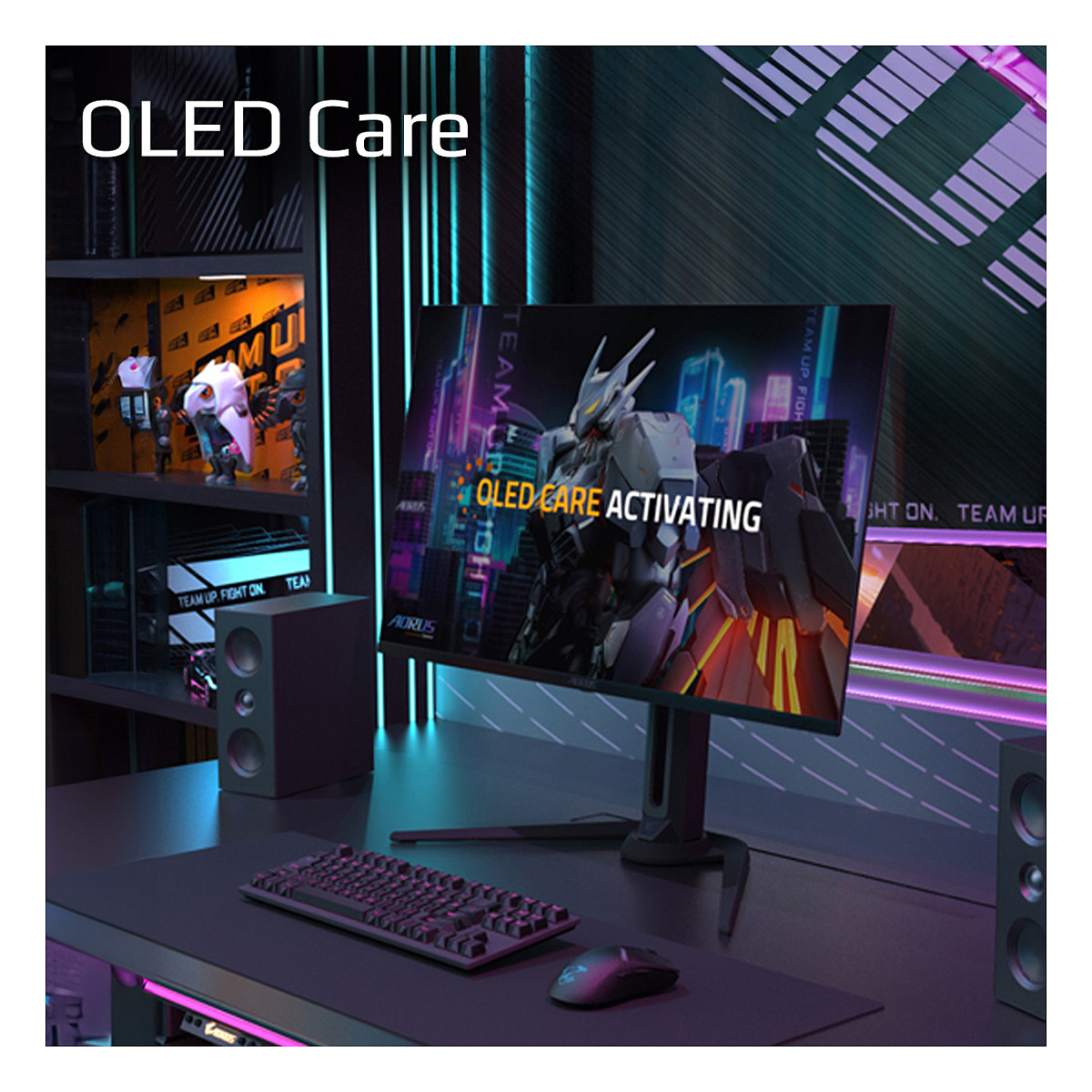 Monitor Gaming Gigabyte Aorus FO32U / 31.5" / 4K Ultra HD OLED / 165 Hz / 0.03 ms / HDMI+USB+DP - Zezë - 14