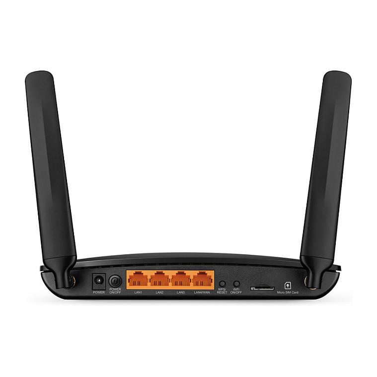 Ruter TP-Link TL-MR6400, 4G LTE Cat 4, Wi-Fi 4 N300, 1× LAN/WAN + 3× LAN 10/100Mbps, Nano-SIM - Zezë - 3