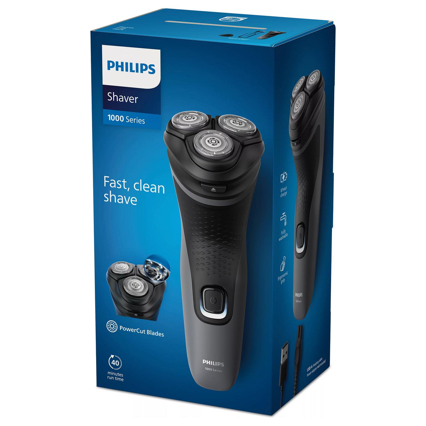 Makinë e rrojës Philips Series 1000 S1142/00 / 27 PowerCut Blades / 4D Flex / Wet & Dry / IPX7 – Zezë  - 5