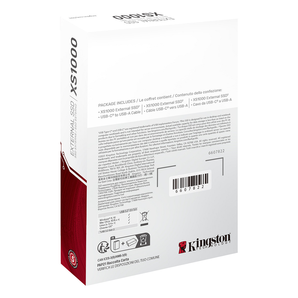 SSD të Jashtëm 1TB Kingston XS1000 USB 3.2 Gen2 Black - 4