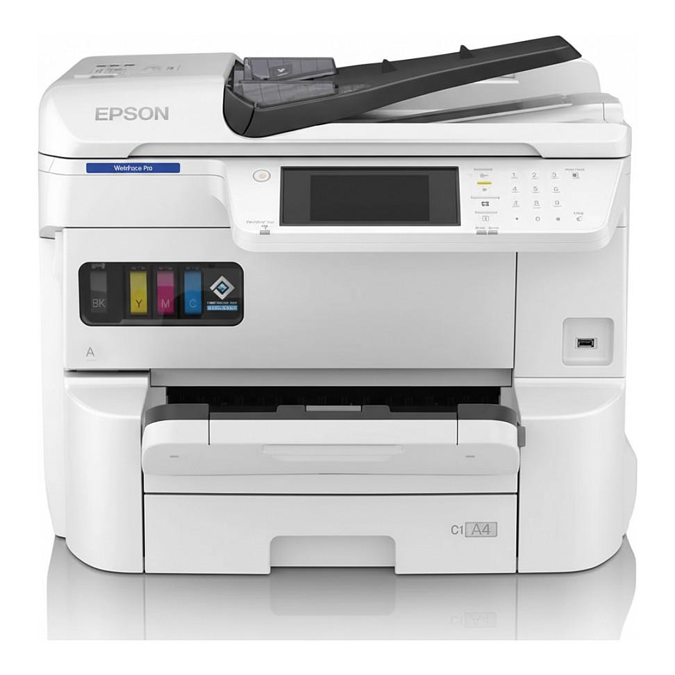 Printer Multifunksional Epson WorkForce Pro EM-C7100DWF, A3+, Inkjet, Wi-Fi, Printim, Skanim, Kopjim, Faks - Bardhë