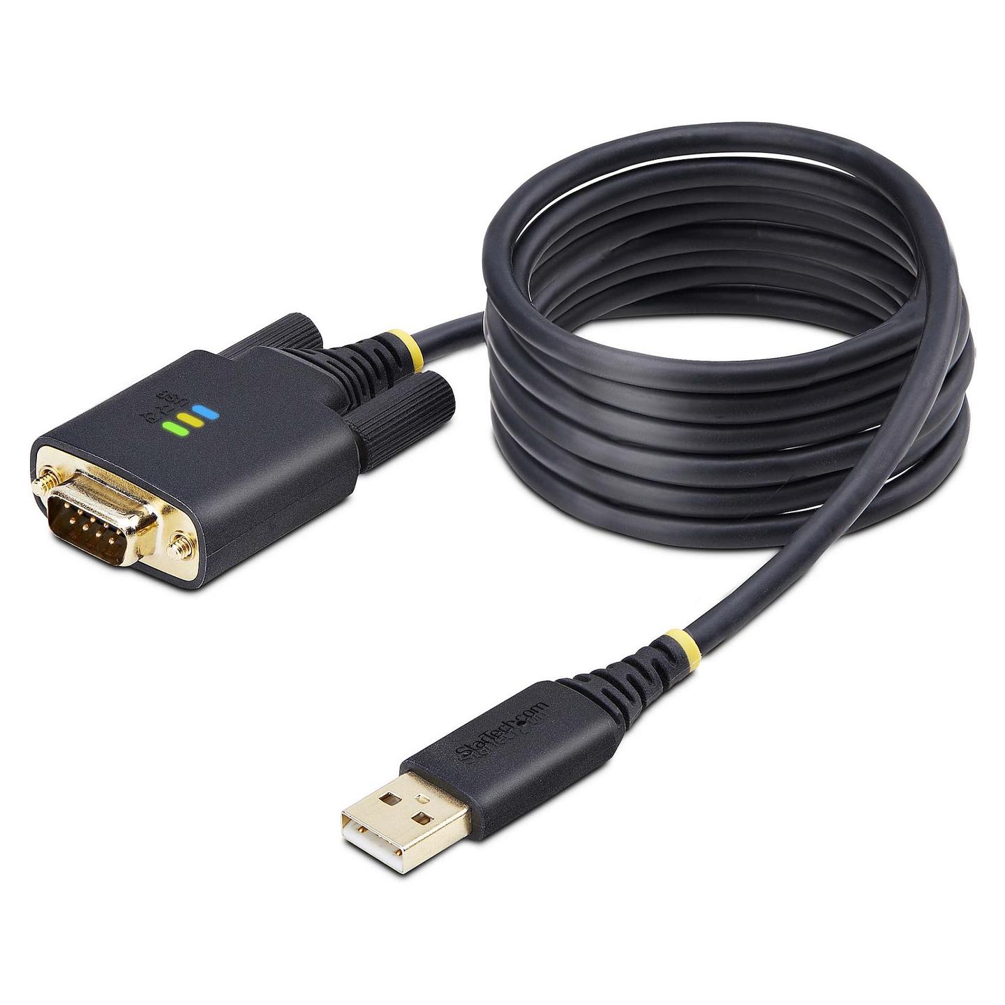 Kabllo USB StarTech.com 1P6FFC-USB-SERIAL / USB-A në DB9 RS-232 / FTDI FT232R / USB 2.0 / 921.6 Kbps / 2 m - Zezë