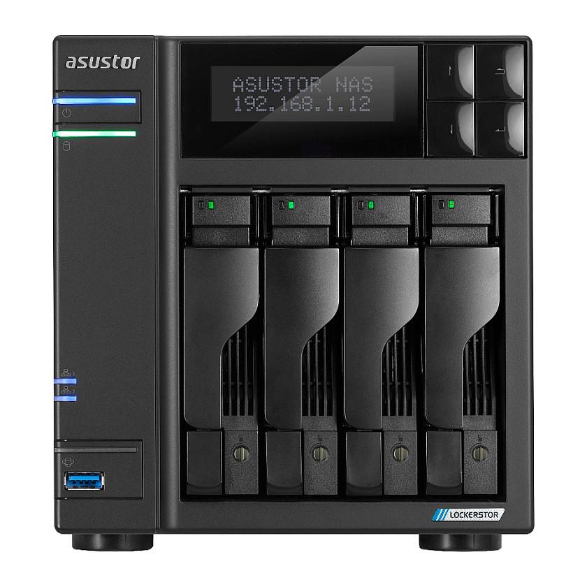NAS ASUSTOR LOCKERSTOR 4 Gen2+ AS6704T v2, Intel Celeron N5105, 4GB DDR4, 4 Bay, 4 × M.2 NVMe, 2 × 5GbE - Zezë