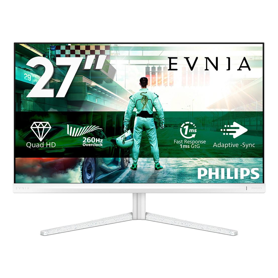 Monitor Gaming Philips Evnia 3000 27M2N3501PA / 27" / QHD Fast IPS / 260Hz / 1ms / HDMI+DisplayPort - Bardhë - 1