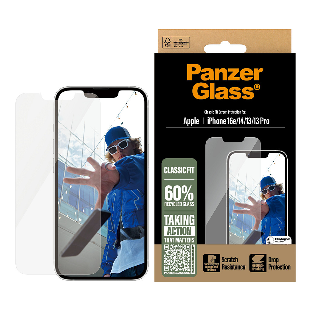 Aksesorë për telefon PanzerGlass Screen Protector Classic Fit për iPhone 16e – Transparente - 2