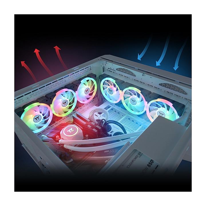 Ftohës për Kasë Thermaltake SWAFAN EX14 ARGB / 3x 140 mm / 500–2000 RPM / ARGB / PWM / Reverse Blade - Zezë - 6