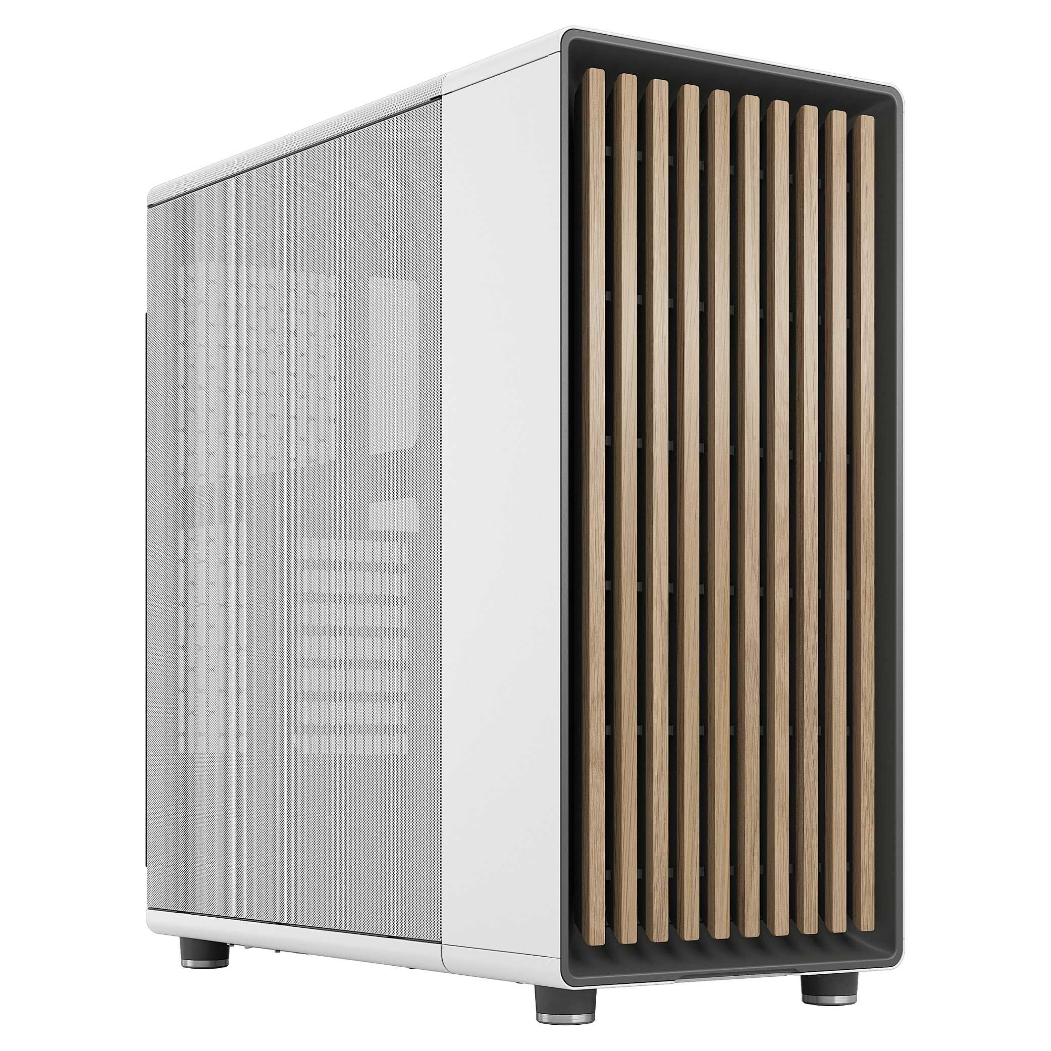 Kasë Midi Tower Fractal Design North Chalk Window Mesh – Bardhë - 1