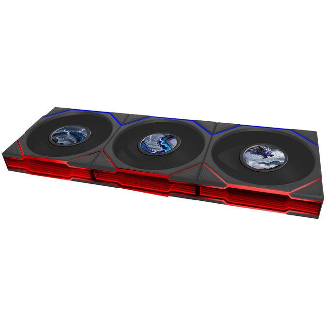 Ftohës për Kasë Lian Li Uni Fan TL LCD FLEX / 120mm / 2300 RPM / PWM / ARGB / 3 Copë – Zezë - 1