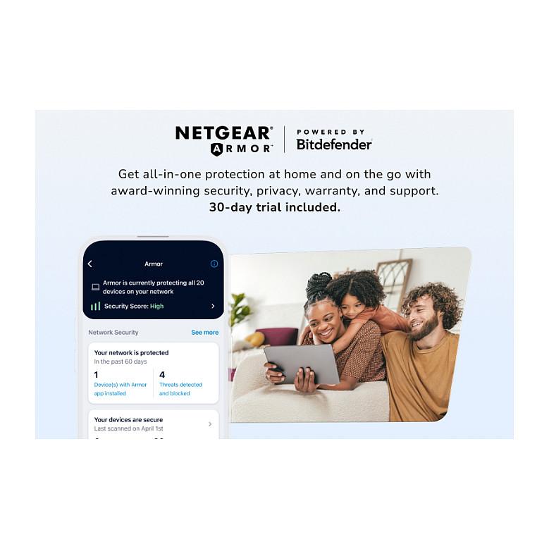 Sistem Mesh Wi-Fi NETGEAR Orbi 870 RBE873, Wi-Fi 7 BE21000, Tri-Band, 3-Pack, 1× 10GbE WAN + 4× 2.5GbE LAN - Zezë - 8
