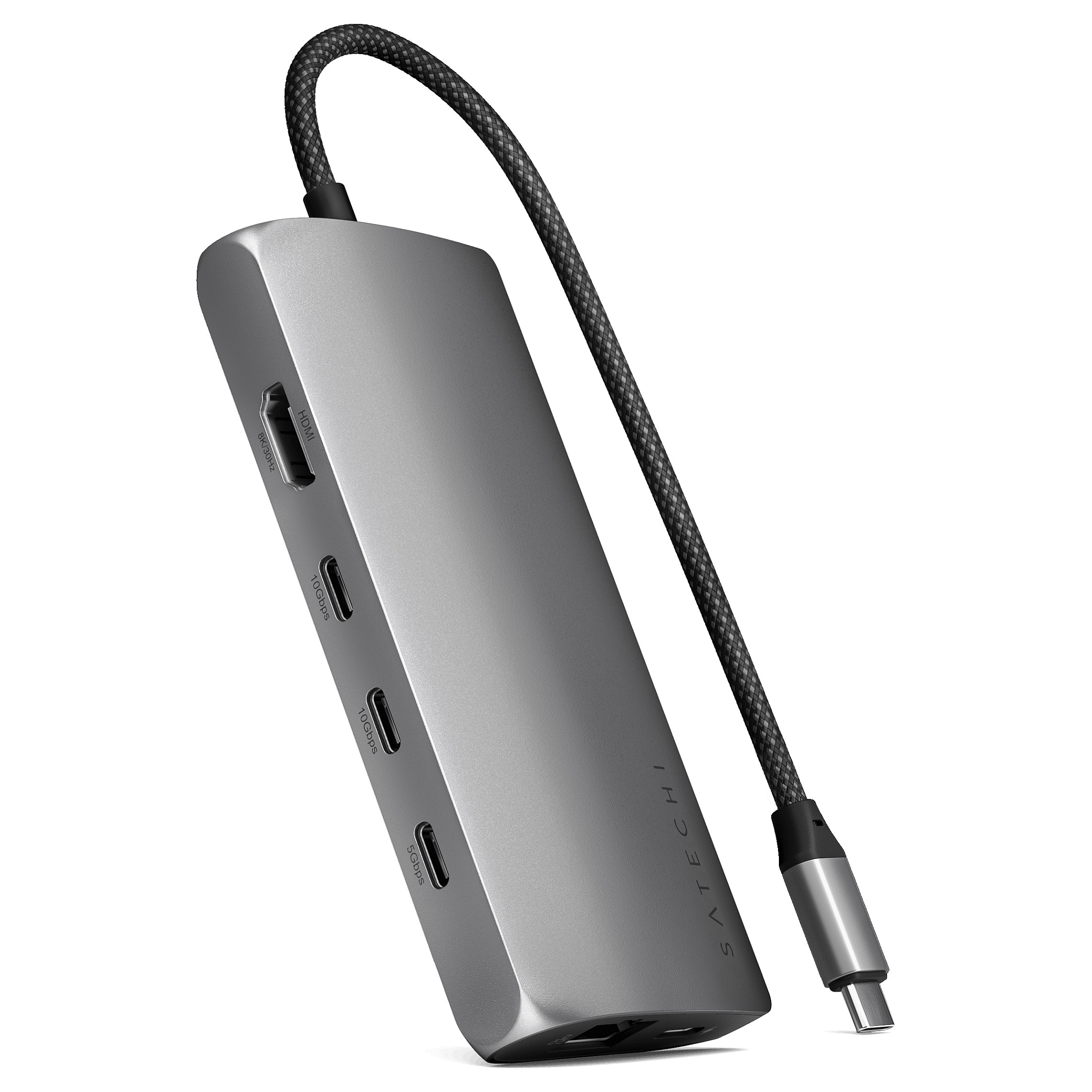 Hub Satechi ST-P8KEM / 4x USB-C / 1x HDMI 8K / Ethernet / SD / 1x USB-C 85W – Hiri