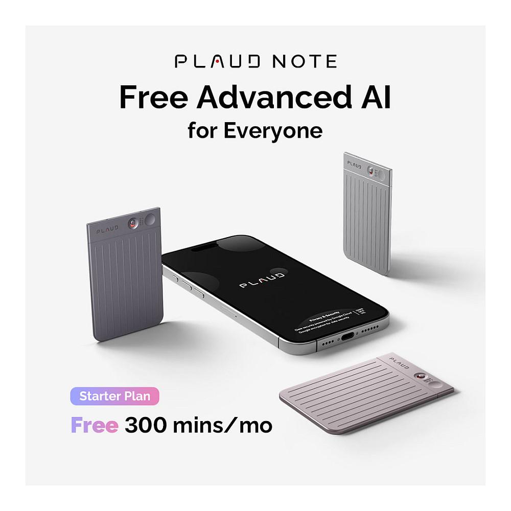 Regjistrues Zëri PLAUD NOTE / AI / 64GB / Bluetooth 5.2 / 30 Orë – Argjendtë - 2
