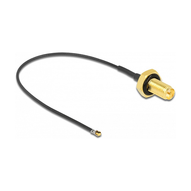 DELOCK Antenna Cable RP-SMA Female to MHF4L LK Male 1.37 – 10cm RF WiFi Internal Adapter Cable - 1