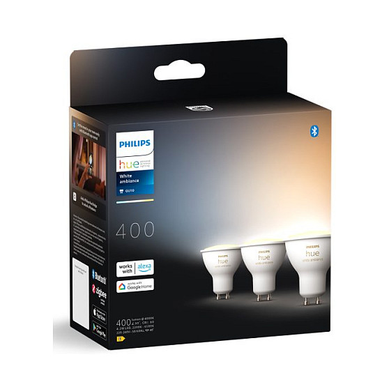 Llambë LED Smart Philips Hue White Ambiance GU10 / Paketë 3copë - 3
