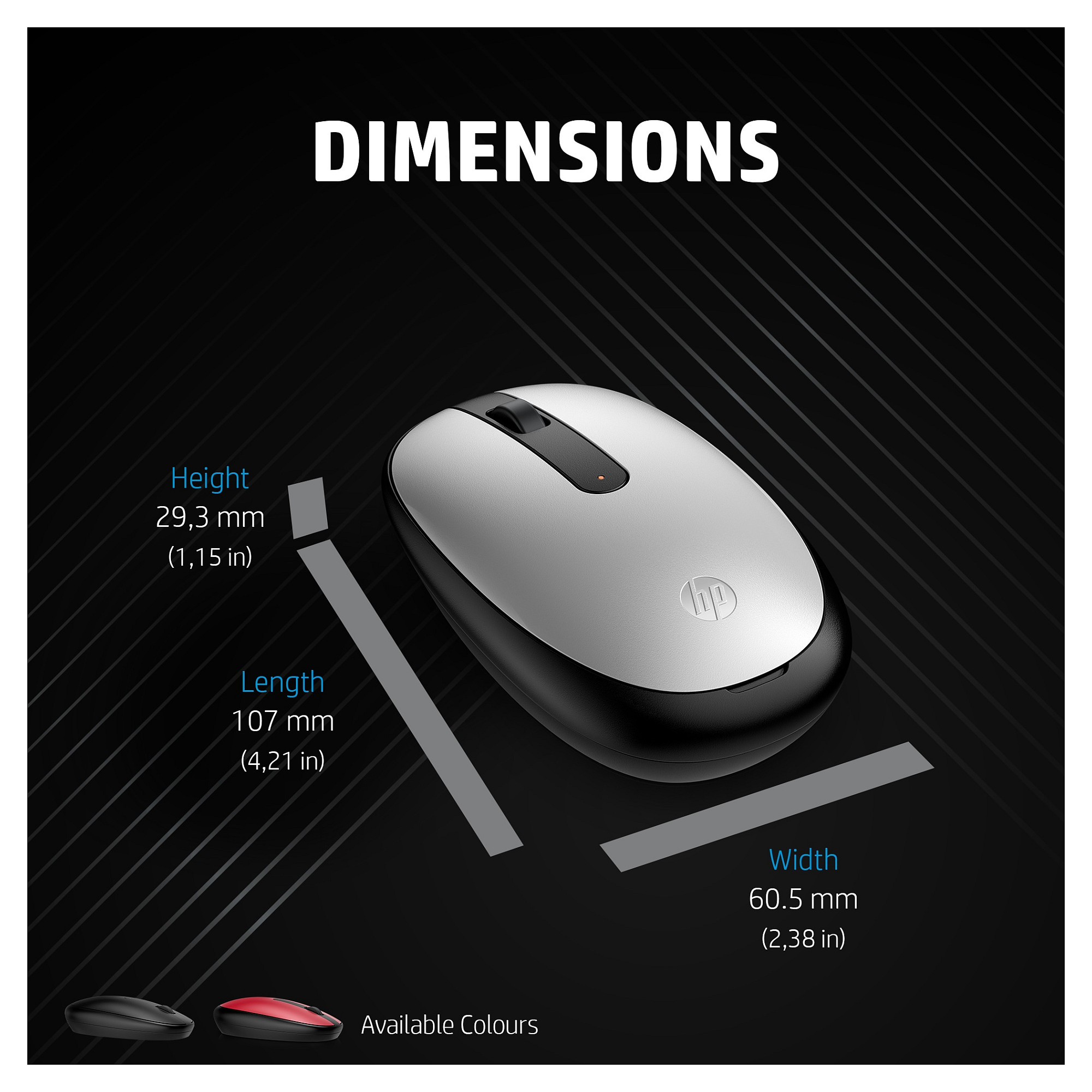 HP 240 Empire Red Bluetooth mouse - 9