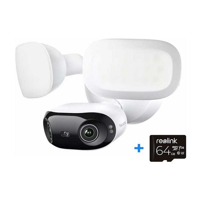 Kamerë Sigurie IP CCTV Reolink Floodlight Series F751W, 8MP, 2.8mm, 180°, Wi-Fi 6, Floodlight 3000lm, IR 30m - Bardhë