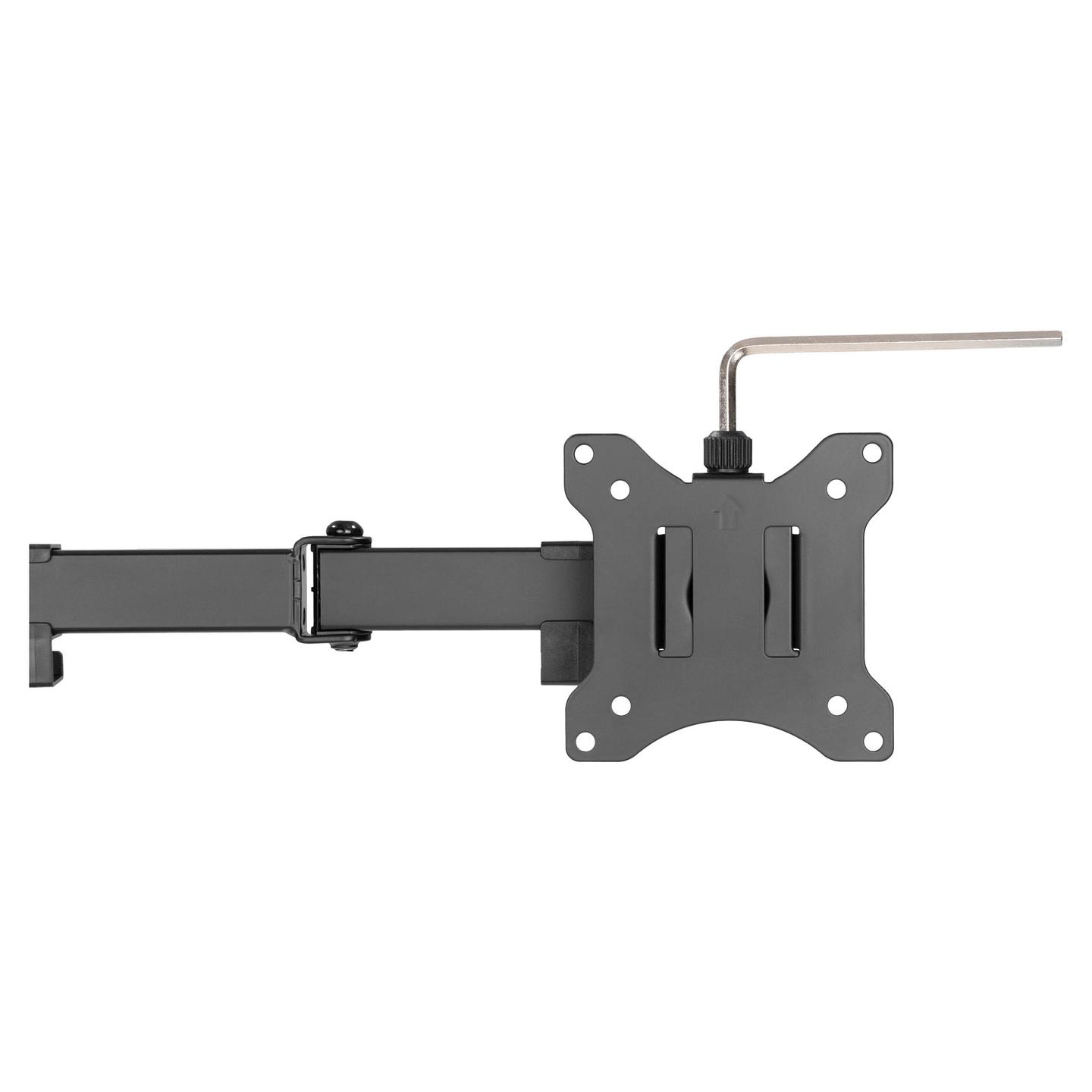 Mbajtëse për Monitor / 2 Monitorë / 15"-32" / 8kg për Monitor / VESA 75x75-100x100 / Tavolinë / Rregullim në Lartësi - Zezë - 16