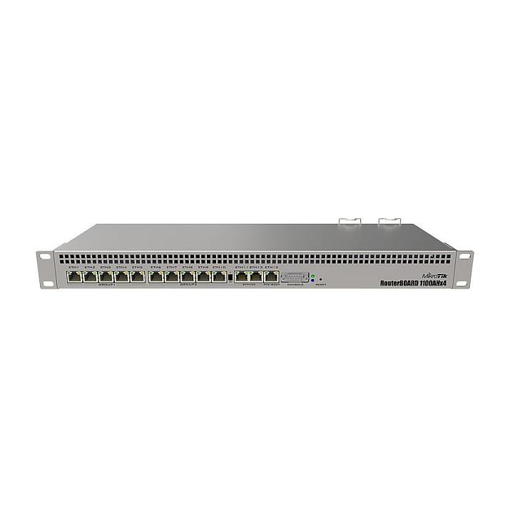 Ruter MikroTik RB1100AHx4, 13× Gigabit Ethernet, Quad-Core 1.4GHz, 1GB RAM, Rack 1U - Argjend - 1
