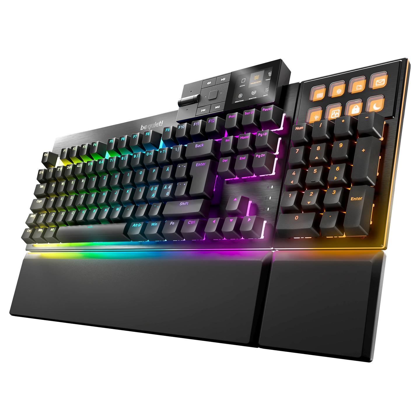 Tastierë Gaming be quiet! Dark Mount Silent Tactile / Full-Size / Mekanike / Silent Tactile Switches / QWERTZ / RGB / USB - Zezë