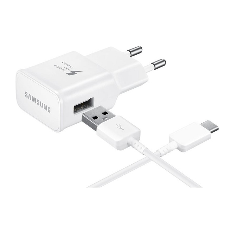 Aksesorë për telefon Samsung 15W Fast Charger with USB-C Cable (1.5m) Bulk Packaging – Bardhë - 1