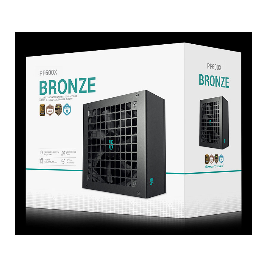 Furnizues Energjie (PSU) DeepCool PF600X / 600W / 80 PLUS Bronze / ATX - Zezë  - 8