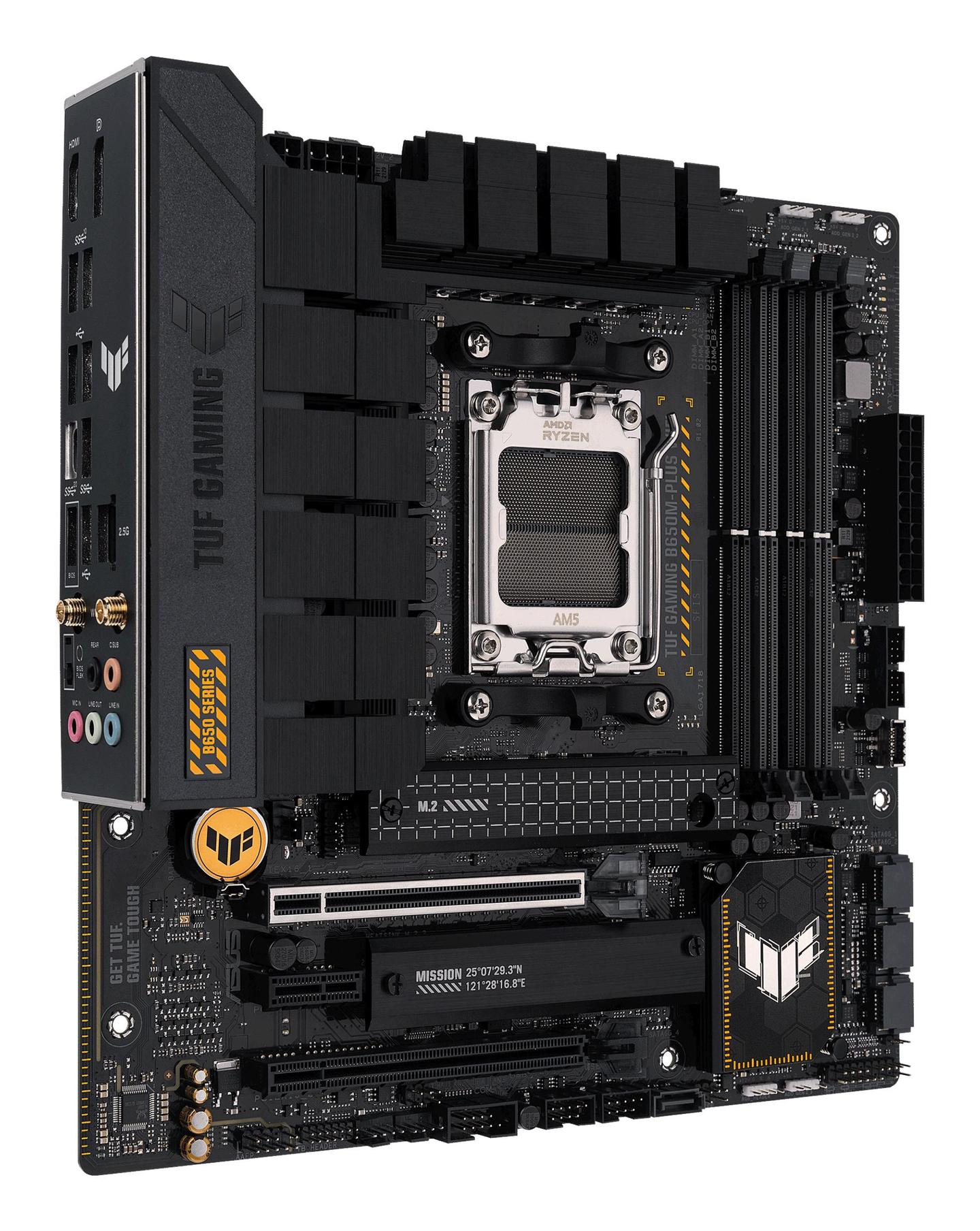 Pllakë Amë ASUS TUF GAMING B650M-PLUS WIFI / AMD B650 / AM5 / Micro-ATX / DDR5 / PCIe 5.0 / Wi-Fi 6 / 2.5GbE