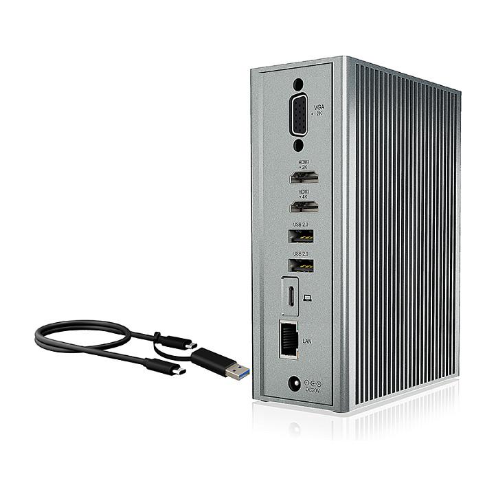 Docking Station ICY BOX IB-DK2262AC / 6x USB-A / 2x USB-C / 2x HDMI / VGA / Gigabit Ethernet / SD & microSD / USB-C PD 55W – Hiri - 11