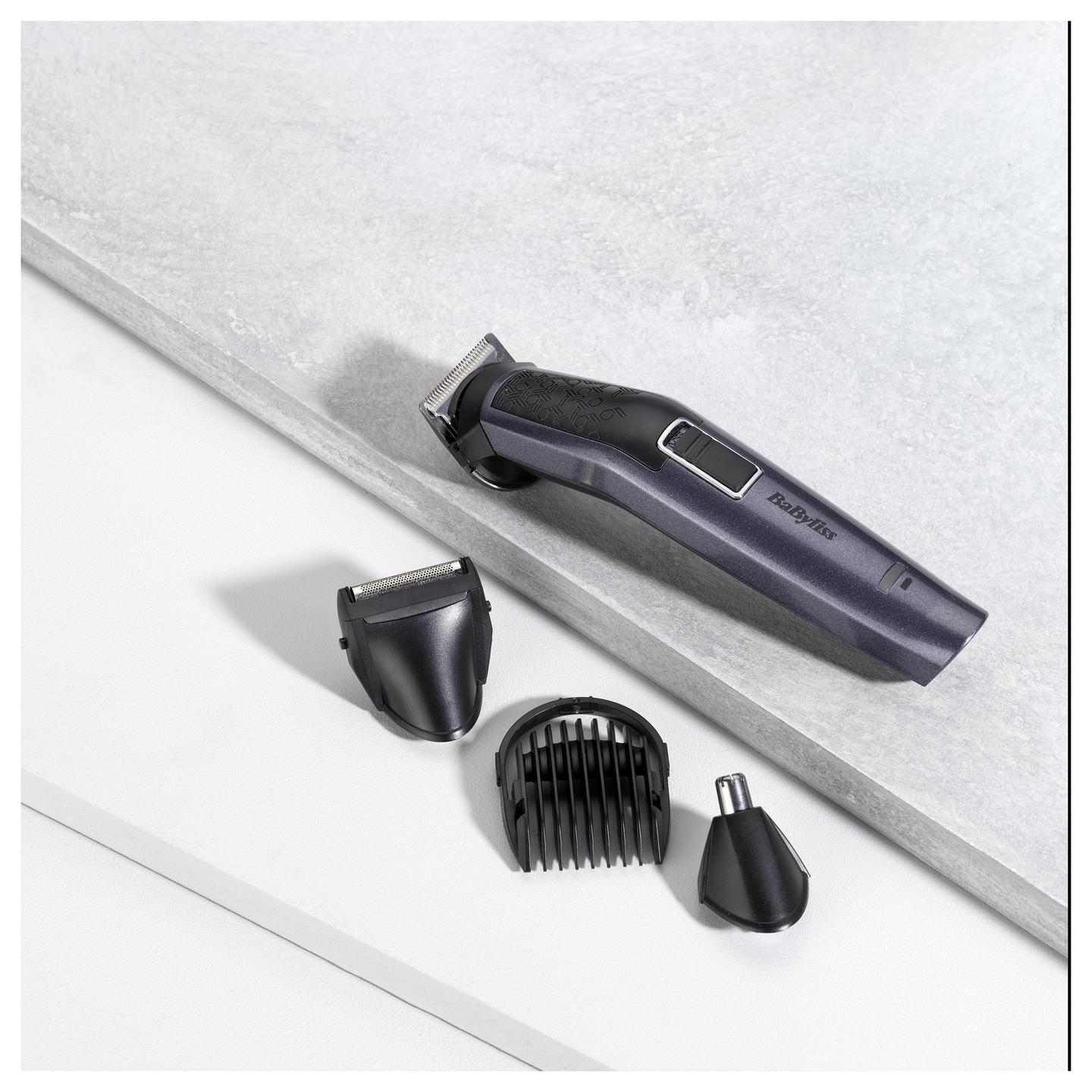 Makinë rroje multifunksionale BaByliss MT727E / 10-in-1 / Carbon Titanium / 0.5–8mm / 60 Min / Ni-MH – Zezë/Argjendtë - 11