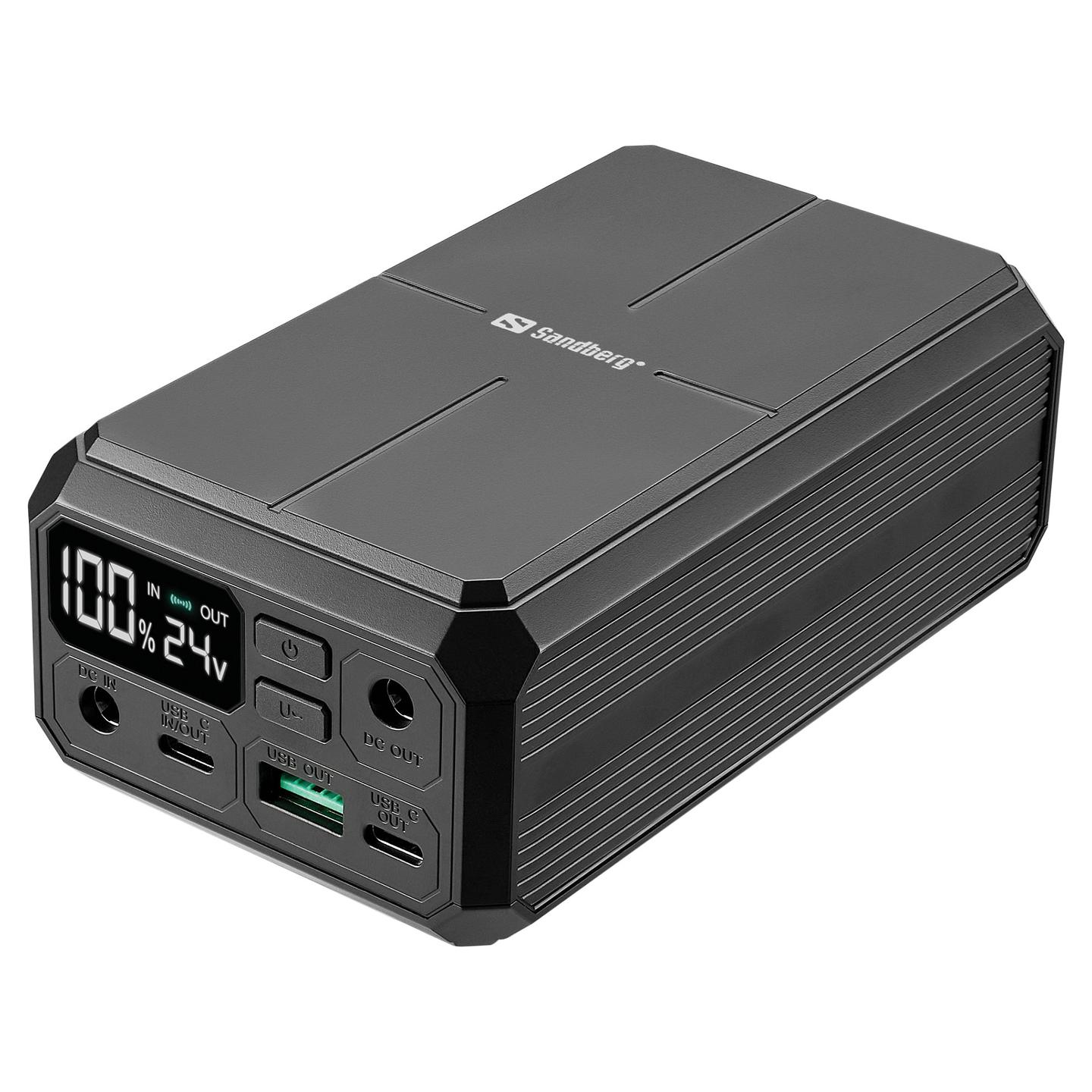 Powerbank Sandberg Laptop / 27000mAh / USB-C PD 100W / DC 84W / USB-A 22.5W / Wireless 10W - Zezë