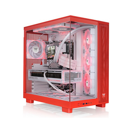 Kasë PC Thermaltake View 380 XL TG ARGB / Mid Tower / ATX / ARGB Fan Support / Tempered Glass / Panoramic Design / 360mm Radiator - Portokalli