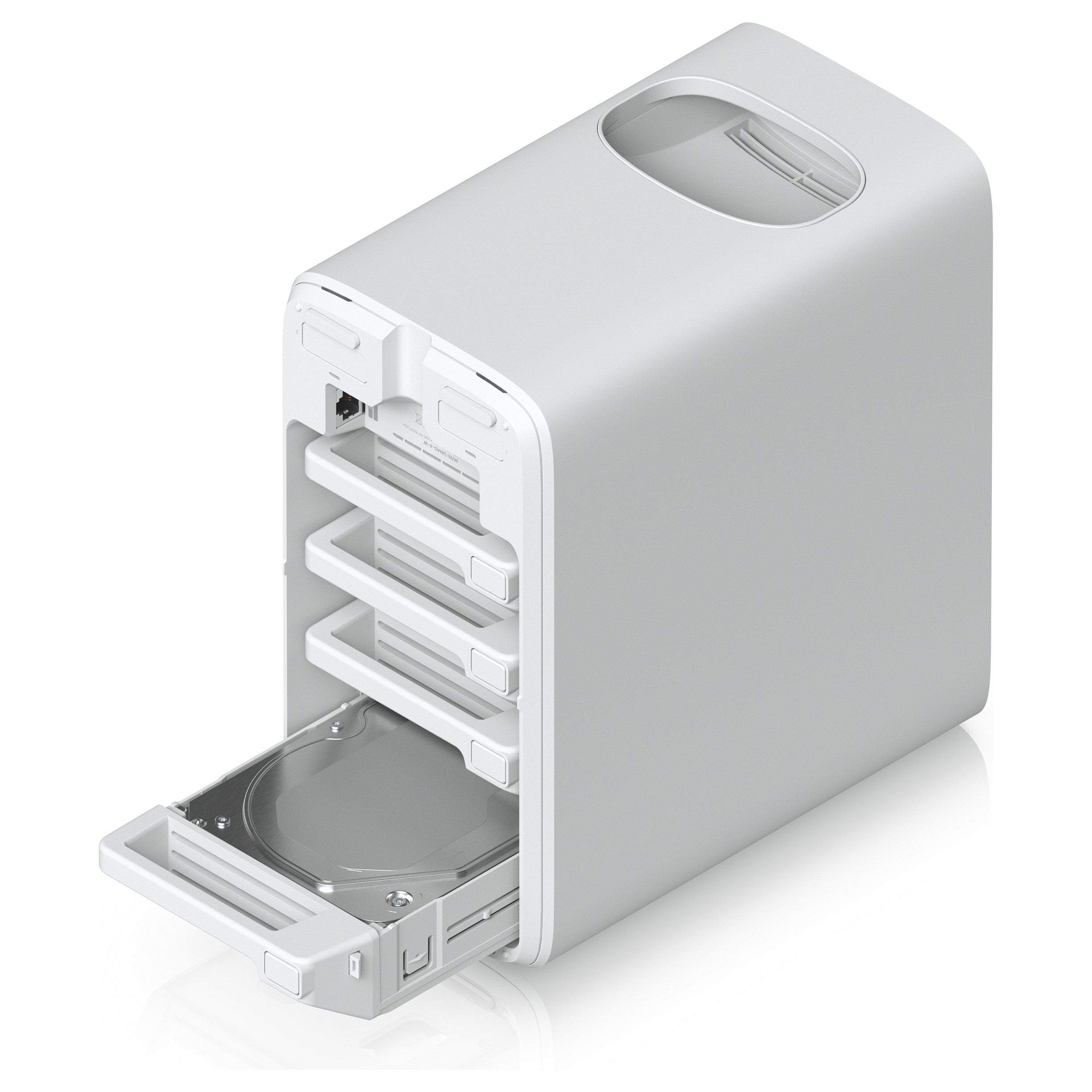Ubiquiti UniFi UNAS-4-W 4-Bay NAS – 4x HDD/SSD, 2x M.2 NVMe Cache, 2.5GbE, RAID, PoE+++, UniFi Drive - 9