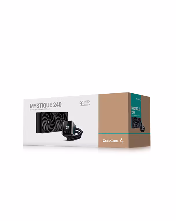 Ftohës për Procesor DeepCool MYSTIQUE 240 / AIO / 240mm / 2x120mm / 500-2150RPM / 72.45CFM / ARGB / LCD - Zezë - 4