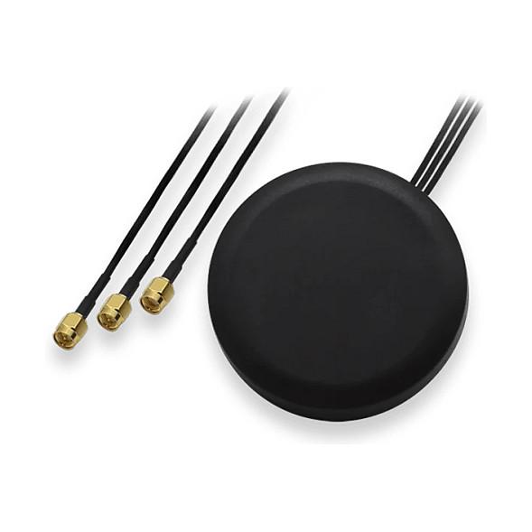 Antena për rrjet Teltonika PR1KCS28, LTE/GNSS/Wi-Fi, 3.5dBi, 2.5dBi, 28dBi LNA, SMA/RP-SMA, RG174 3m - Zezë
