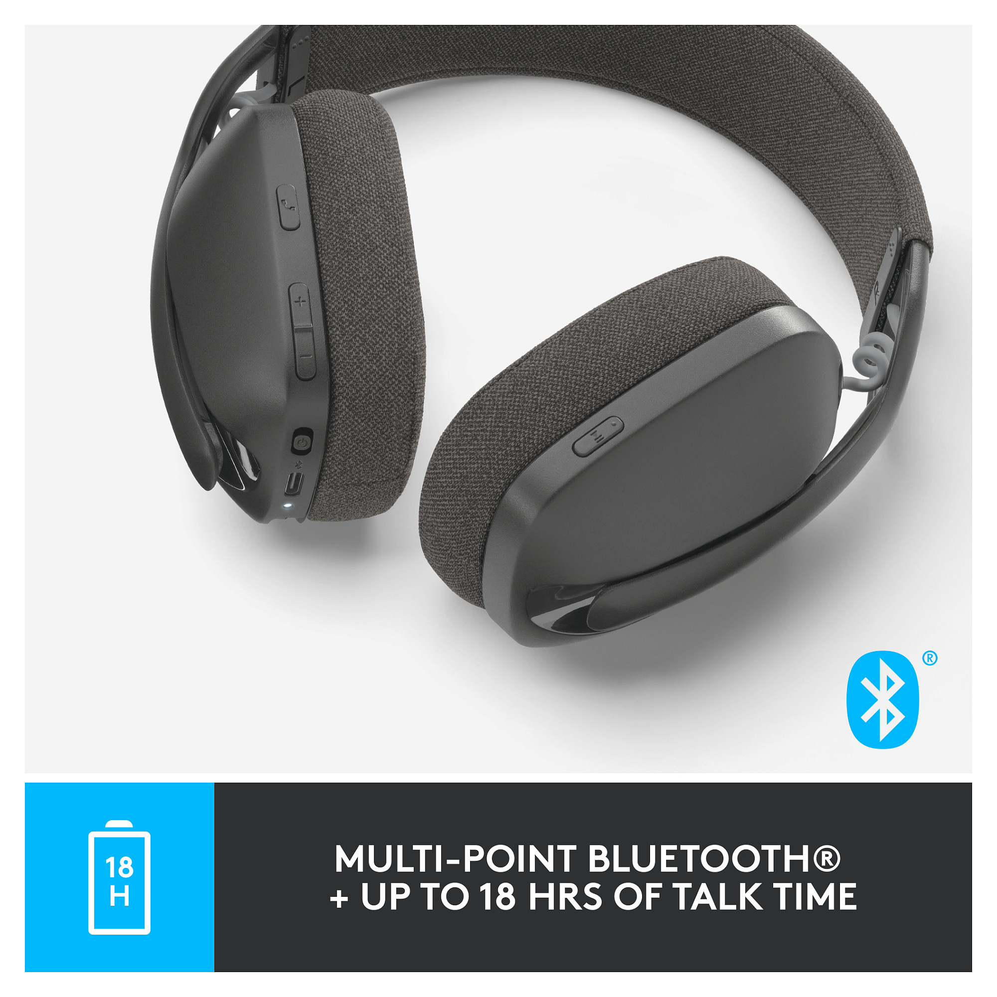 Kufje pa Kabllo Logitech / Zone Vibe 100 - Zezë - 12