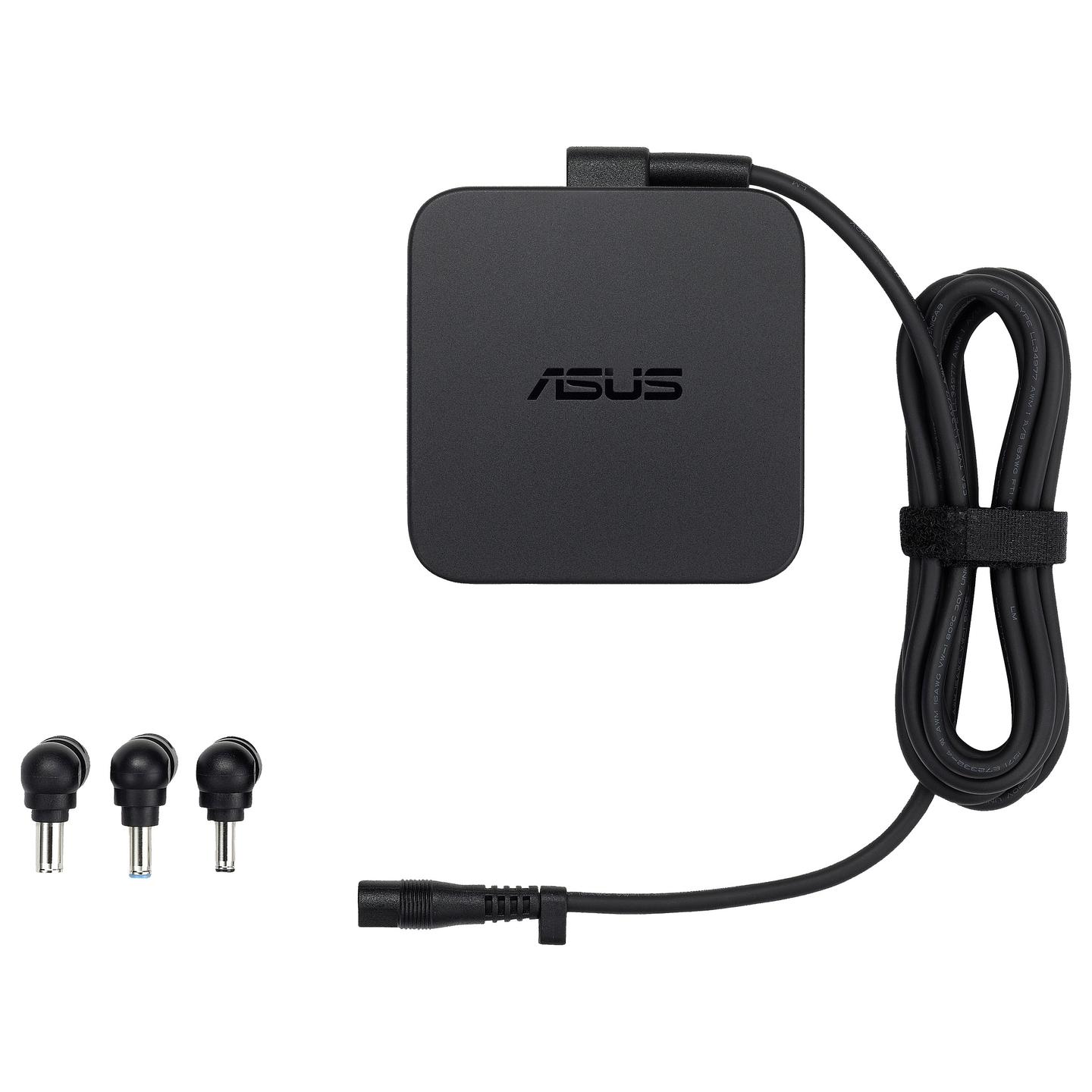 Adapter për Laptop ASUS U65W-01, 65W, 19V, 3.42A, 3 Konektorë, 4.0/4.5/5.5mm, EU - Zezë